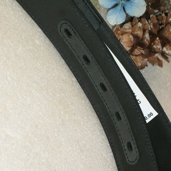 NOCONA Belt Co. Men's Genuine Leather Belt NWT Sz 42 Black Dark Gray Sueded Feel - Picture 5 of 11